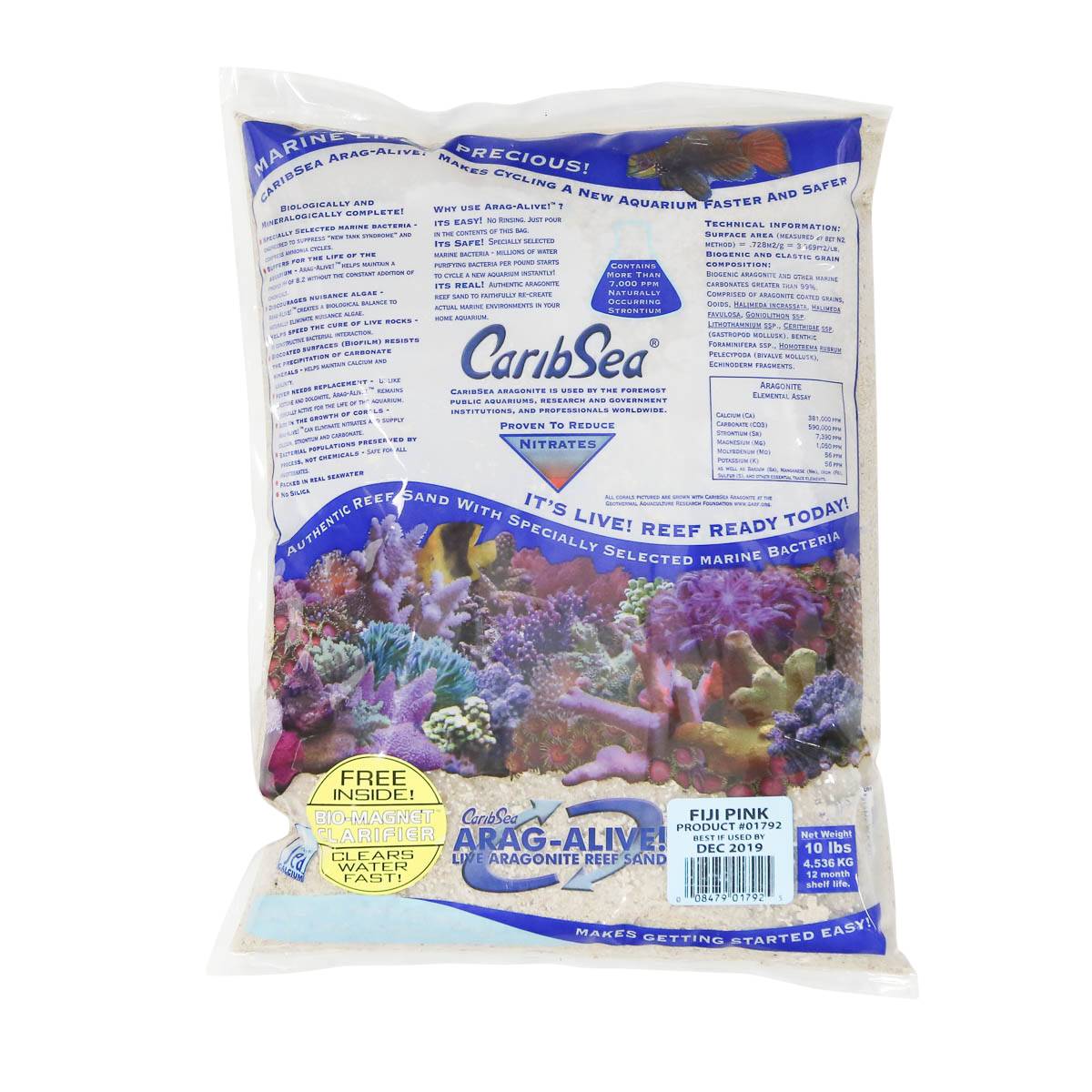 CARIBSEA Fiji Pink Arag-Alive! Live Reef Sand
