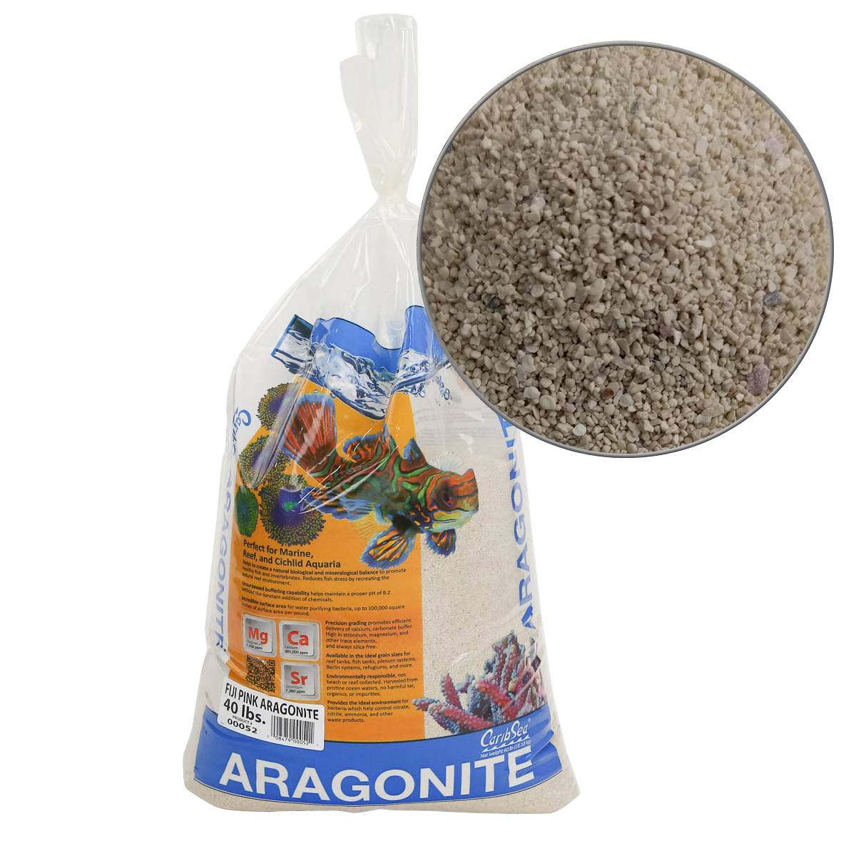 CARIBSEA Aragonite Fiji Pink Dry Sand 40lbs