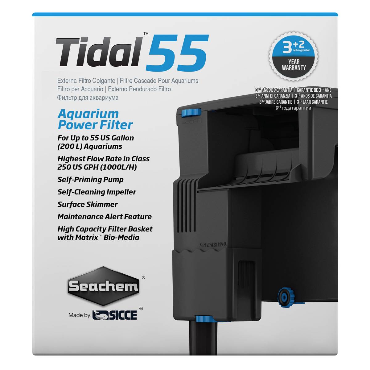 SEACHEM Tidal 55 HOB Power Filter