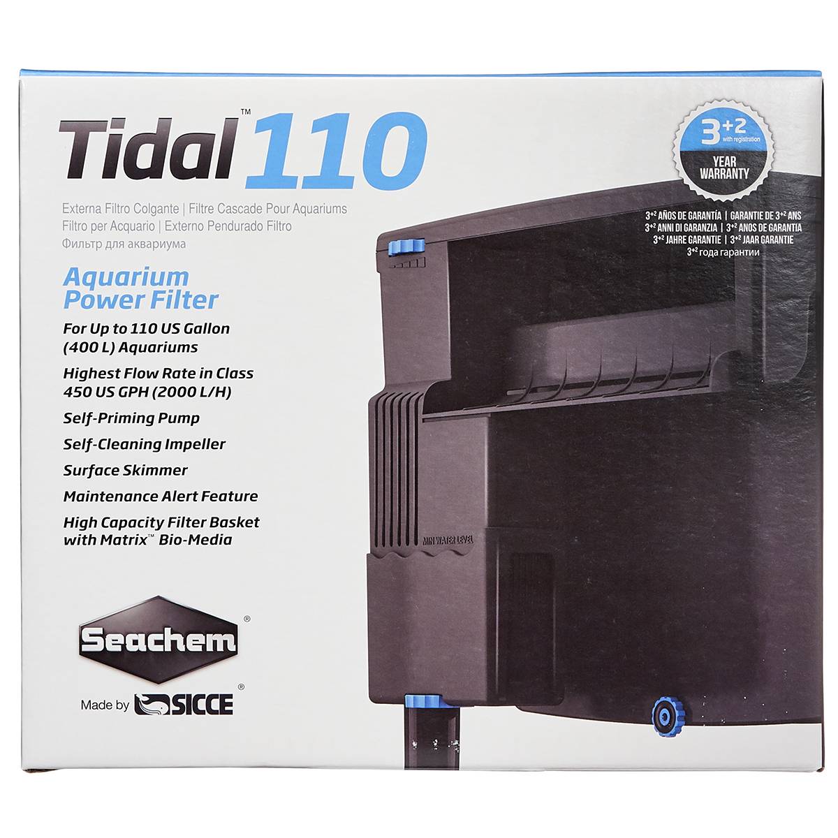 SEACHEM Tidal 110 HOB Power Filter