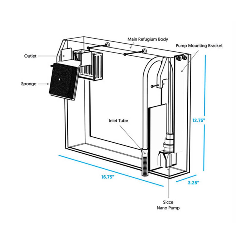 AQUAREADY HOB-R Hang-On-Back Refugium
