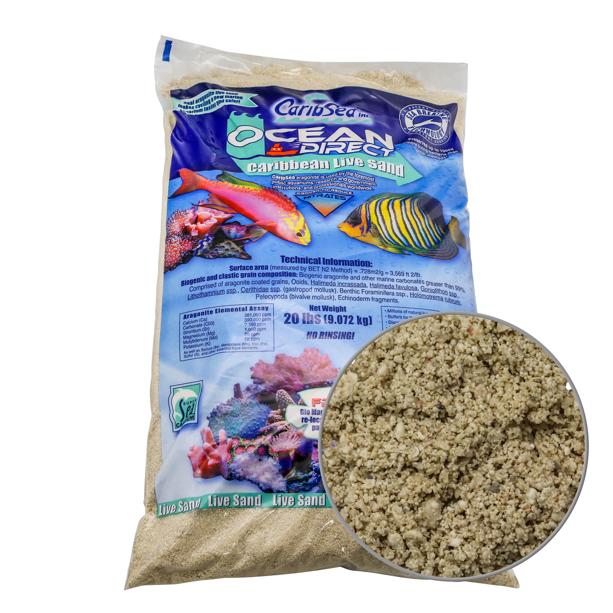 CARIBSEA Original Grade Ocean Direct Live Reef Sand